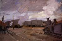 Monet, Claude Oscar - The Railroad Station at Argenteuil